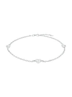 Artikelbild Damen Fußkette von amor in silber uni