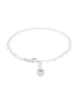 Artikelbild Damen Fußkette von amor in silber uni