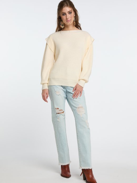 Damen Grobstrick-Pullover