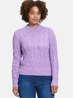 Artikelbild Damen Grobstrick-Pullover von Betty & Co in flieder lila uni