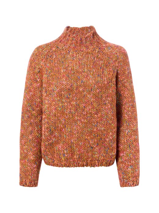 Damen Grobstrickpullover mit Woll- und Mohair-Anteil
