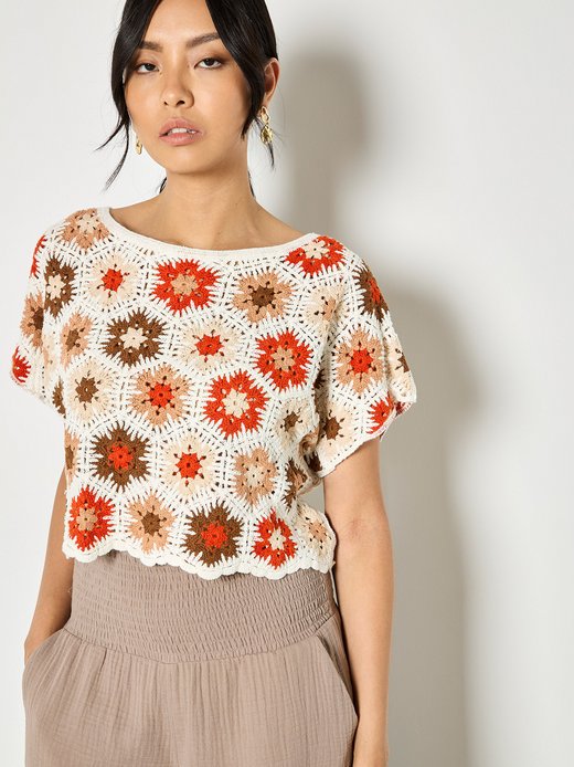 Damen Häkelshirt