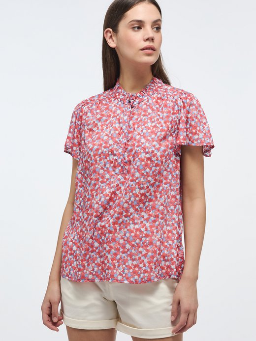 Damen Halbarm-Bluse