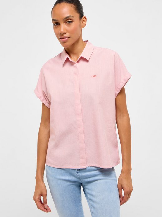Damen Halbarm-Bluse