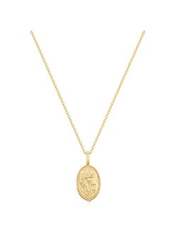 Artikelbild Damen Halskette - Geburtsblume Januar Nelke von Glanzstücke München in gold uni