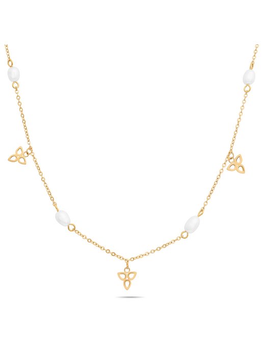 Damen Halskette  -  Pearl Flower