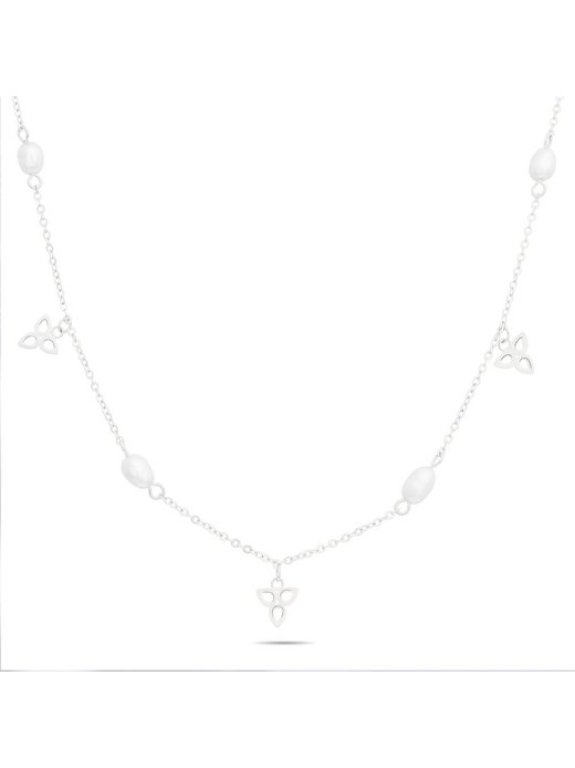 Damen Halskette  -  Pearl Flower