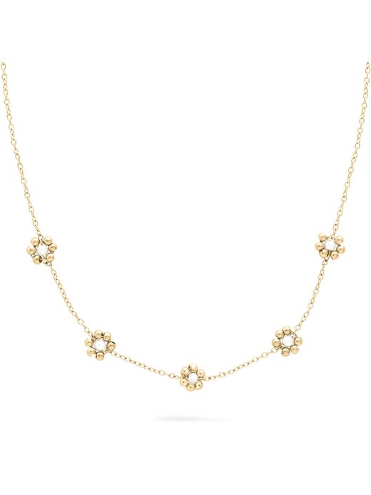 Damen Halskette  -  Perlenblume