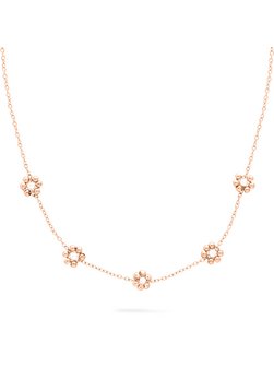 Damen Halskette  -  Perlenblume