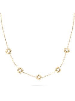 Damen Halskette  -  Perlenblume