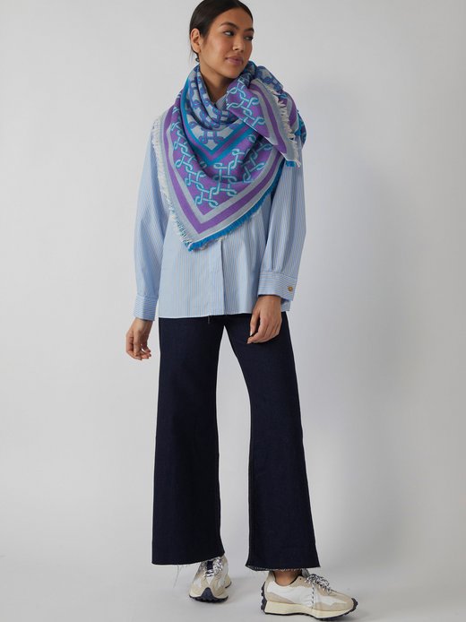 Damen Halstuch 60ACYRLIC 25COTTON 110X110CM