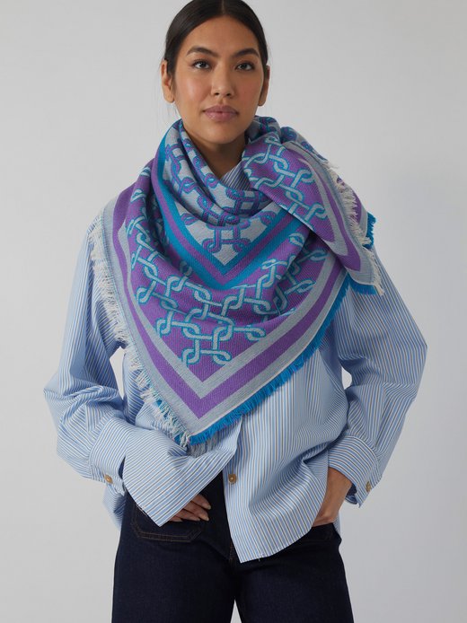 Damen Halstuch 60ACYRLIC 25COTTON 110X110CM