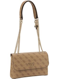 Artikelbild Damen Handtasche - Eco Erica Conv Flap Logo von GUESS in braun uni