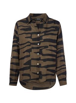Artikelbild Damen Hemdbluse - Fumani Jungle von Opus in schlamm schwarz gemustert