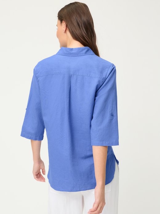 Damen Hemdbluse mit Leinen-Anteil