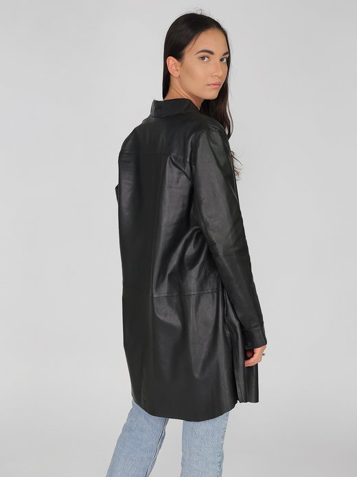 Damen Hemdkleid aus Leder