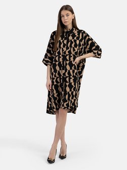 Artikelbild Damen Hemdkleid von Dreimaster in schwarz uni