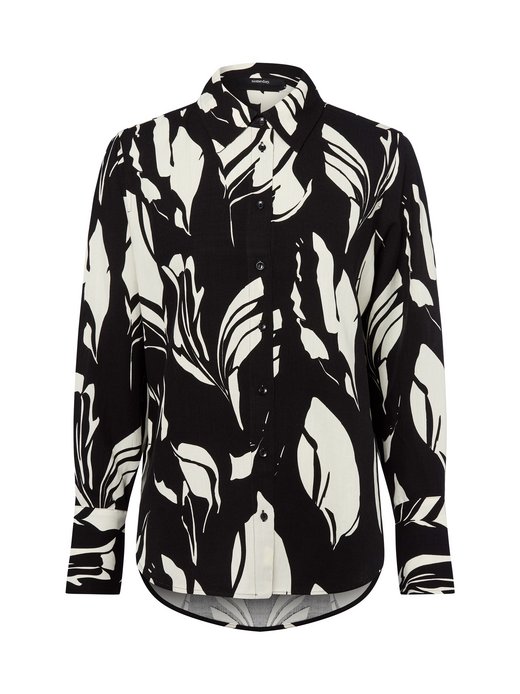 Damen Hemdlbuse mit Leinen-Anteil - Zerlian floral