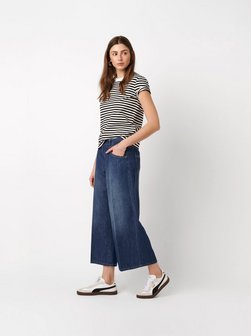 Damen Hose mit Leinen-Anteil - Masha Wide Leg Culotte