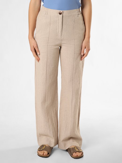 Damen Hose mit Leinen-Anteil