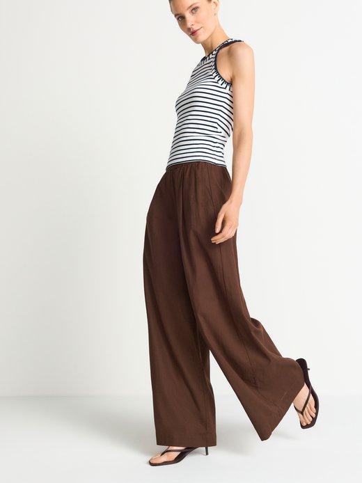 Damen Hose mit Leinen-Anteil
