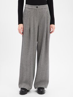 Damen Hose mit Woll-Anteil - Grey Glitter