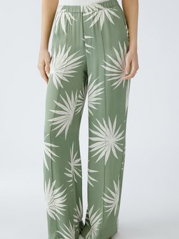 Artikelbild Damen Hose von Oui in grün weiß gemustert