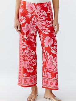 Artikelbild Damen Hose von Oui in rosa pink bedruckt