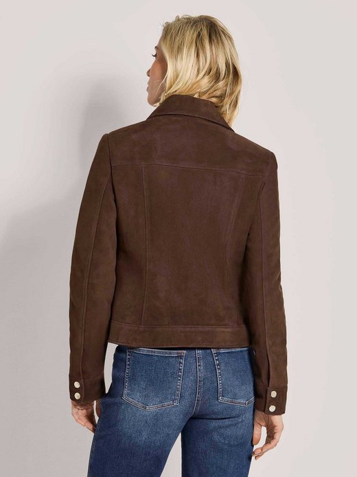 Damen Jacke Velourslederjacke