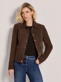 Damen Jacke Velourslederjacke