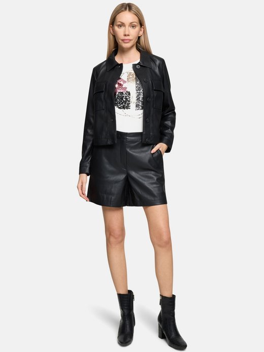 Damen Jacke in Lederoptik