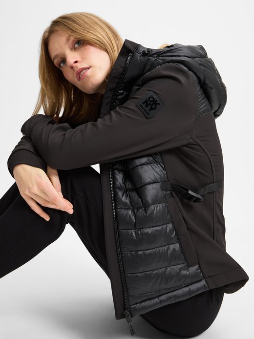 Outerwear Dkny Jacke Damen GrÃ¼n DKNY Womens Hooded Bibbed Zip