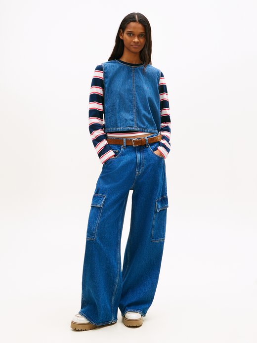 Damen Jeans-Blusentop