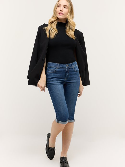 Damen Jeans - Capri Turn Up
