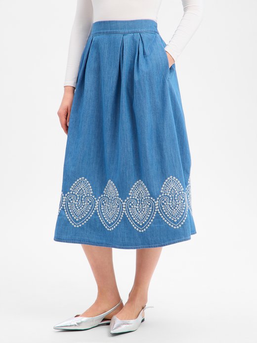 Damen Jeans-Maxirock