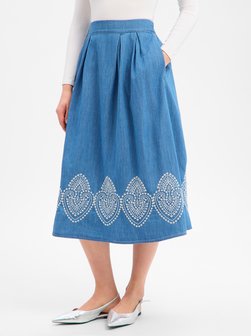 Damen Jeans-Maxirock