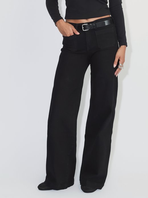 Damen Jeans – Zila Mid Wide Patch Pocket