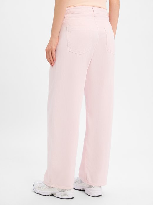 Damen Jeans mit Leinen-Anteil - Baggy
