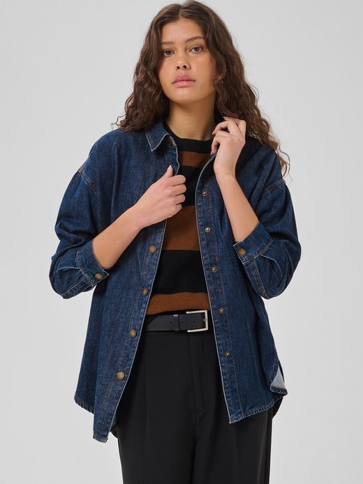 Damen Jeansbluse