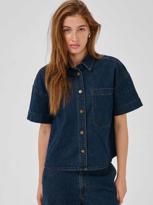 Damen Jeansbluse