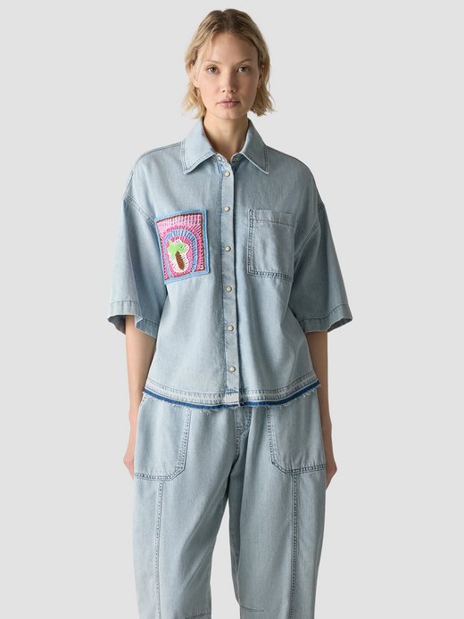 Damen Jeansbluse