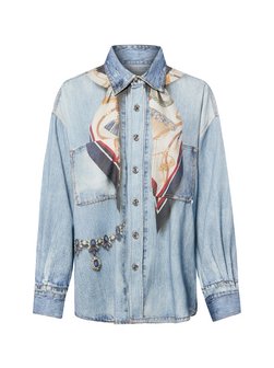 Damen Jeansbluse