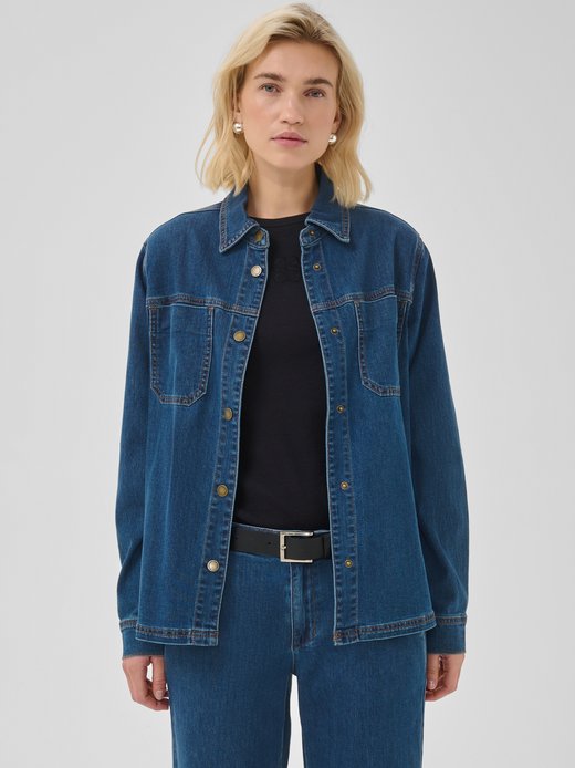 Damen Jeanshemdbluse