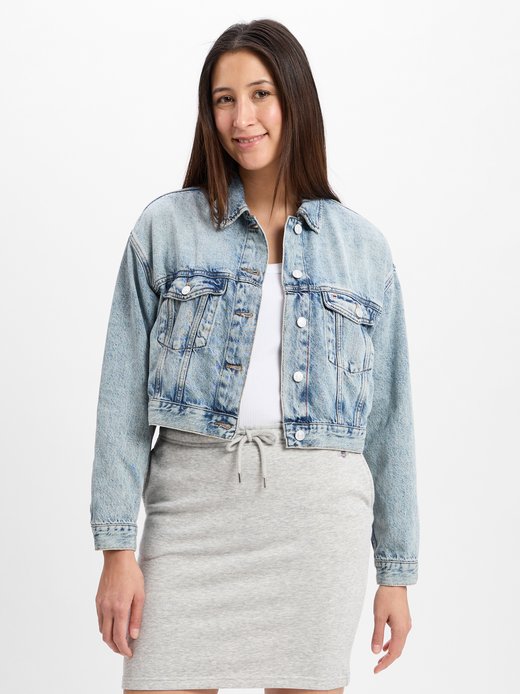 Damen Jeansjacke - Oversized Cropped Fit Trucker