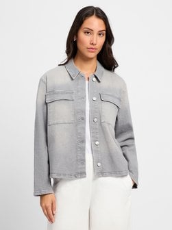 Artikelbild Damen Jeansjacke von comma casual identity in hellgrau uni
