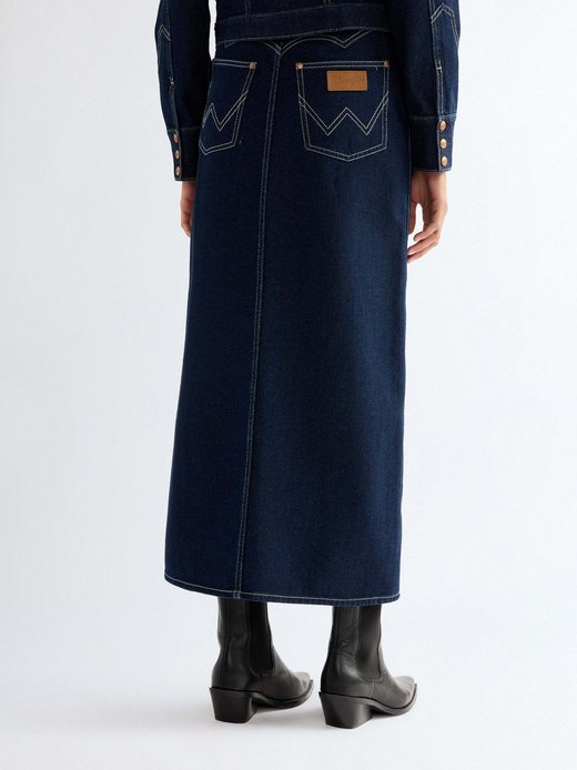 Damen Jeansrock - Western Midi