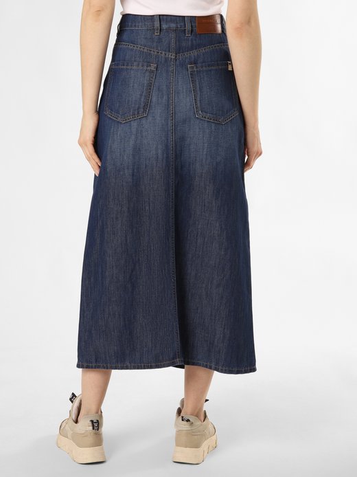 Damen Jeansrock mit Leinen-Anteil - Gelada