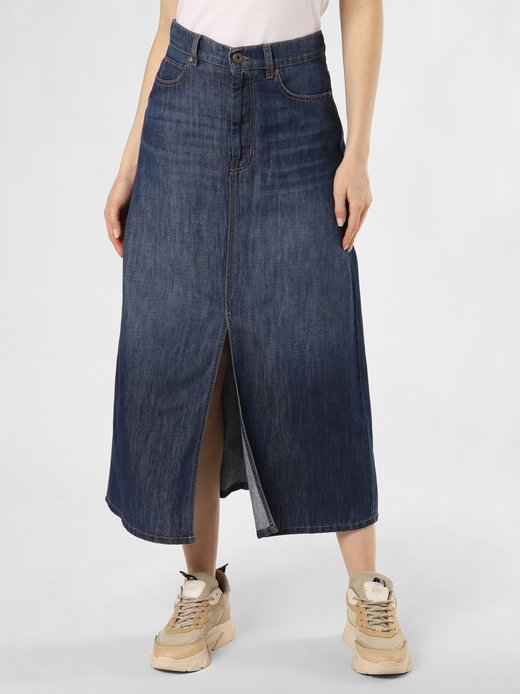 Damen Jeansrock mit Leinen-Anteil - Gelada