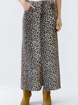 Artikelbild Damen Jeansrock von Oui in camel gemustert