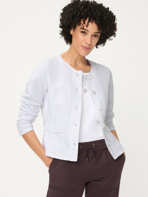 Damen Jersey-Jacke mit Leinen - Eva